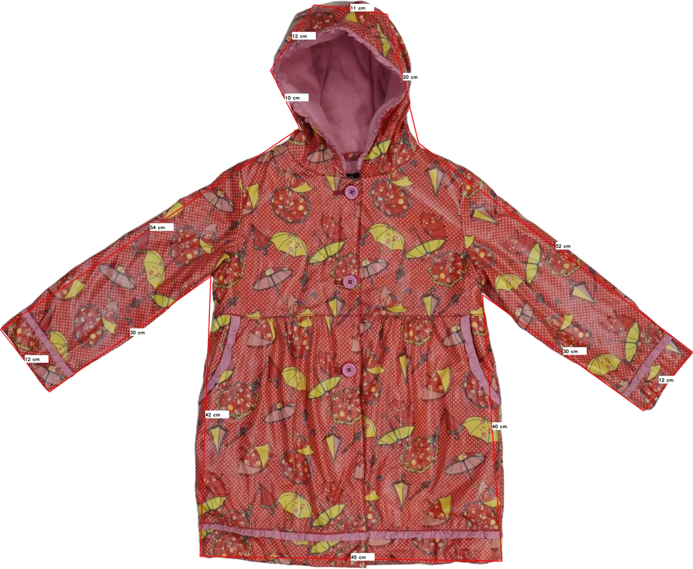 Piros Egyéb Esőkabát EU 122 / UK 7 év / US 7 év/M