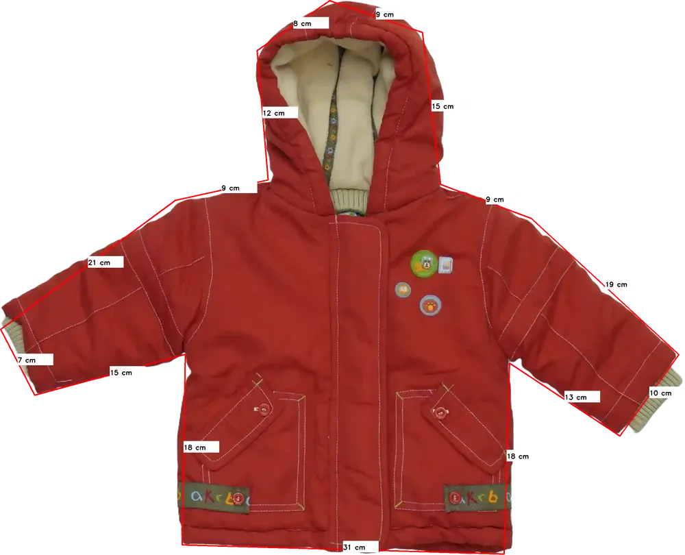 Piros AKR Baby Télikabát EU 62 / UK 0-3 hónap / US 0-3 hónap