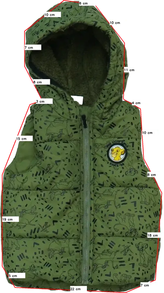 Zöld Disney Mellény EU 86 / UK 12-18 hónap / US 18 hónap