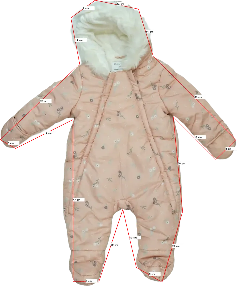 Rózsaszín Primark Baby overál EU 74 / UK 6-9 hónap / US 6-9 hónap