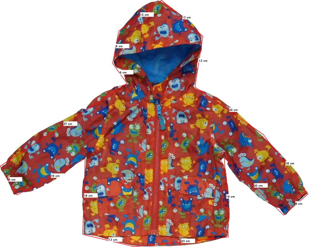 Piros BlueZoo Esőkabát EU 92 / UK 2 év / US 2T