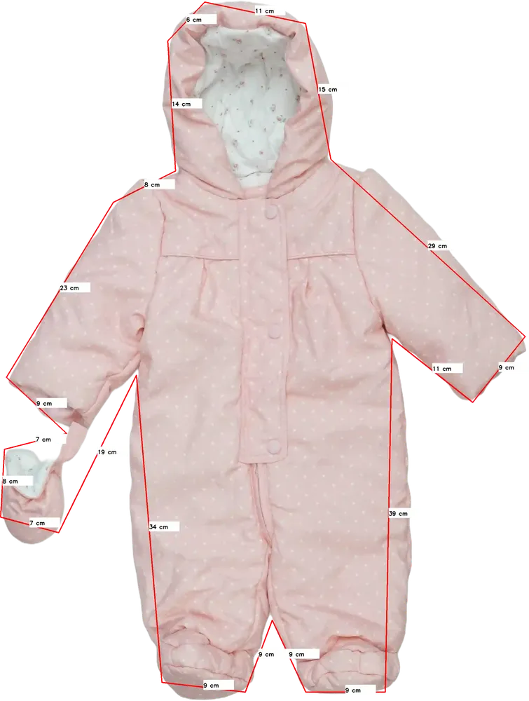 Rózsaszín John Lewis Baby overál EU 68 / UK 3-6 hónap / US 3-6 hónap