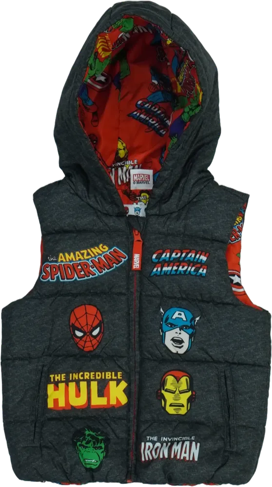 Szürke Marvel Mellény EU 104 / UK 4 év / US 4T/XS