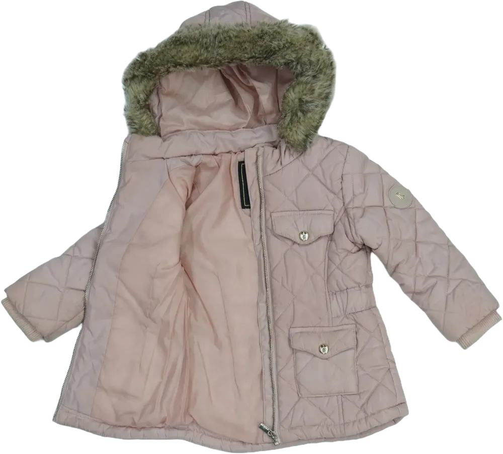 Rózsaszín River Island Télikabát EU 98 / UK 3 év / US 3T