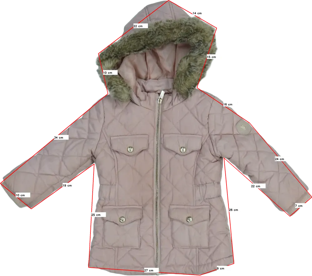 Rózsaszín River Island Télikabát EU 98 / UK 3 év / US 3T