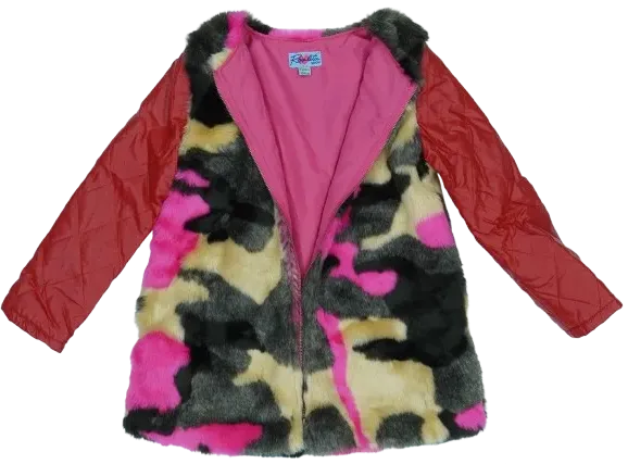 Piros Rosalita Szőrmekabát EU 104 / UK 4 év / US 4T/XS