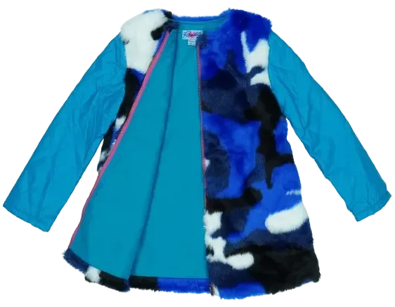 Kék Rosalita Szőrmekabát EU 104 / UK 4 év / US 4T/XS