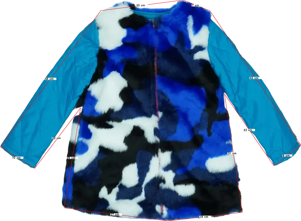 Kék Rosalita Szőrmekabát EU 104 / UK 4 év / US 4T/XS