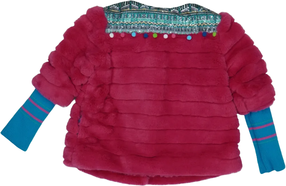 Rózsaszín Rosalita Szőrmekabát EU 104 / UK 4 év / US 4T/XS