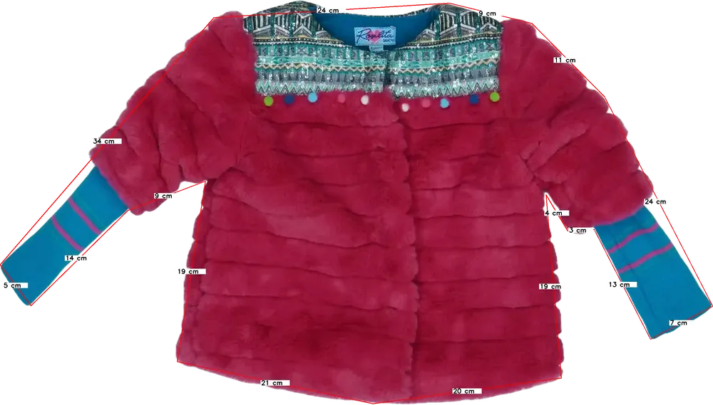 Rózsaszín Rosalita Szőrmekabát EU 104 / UK 4 év / US 4T/XS