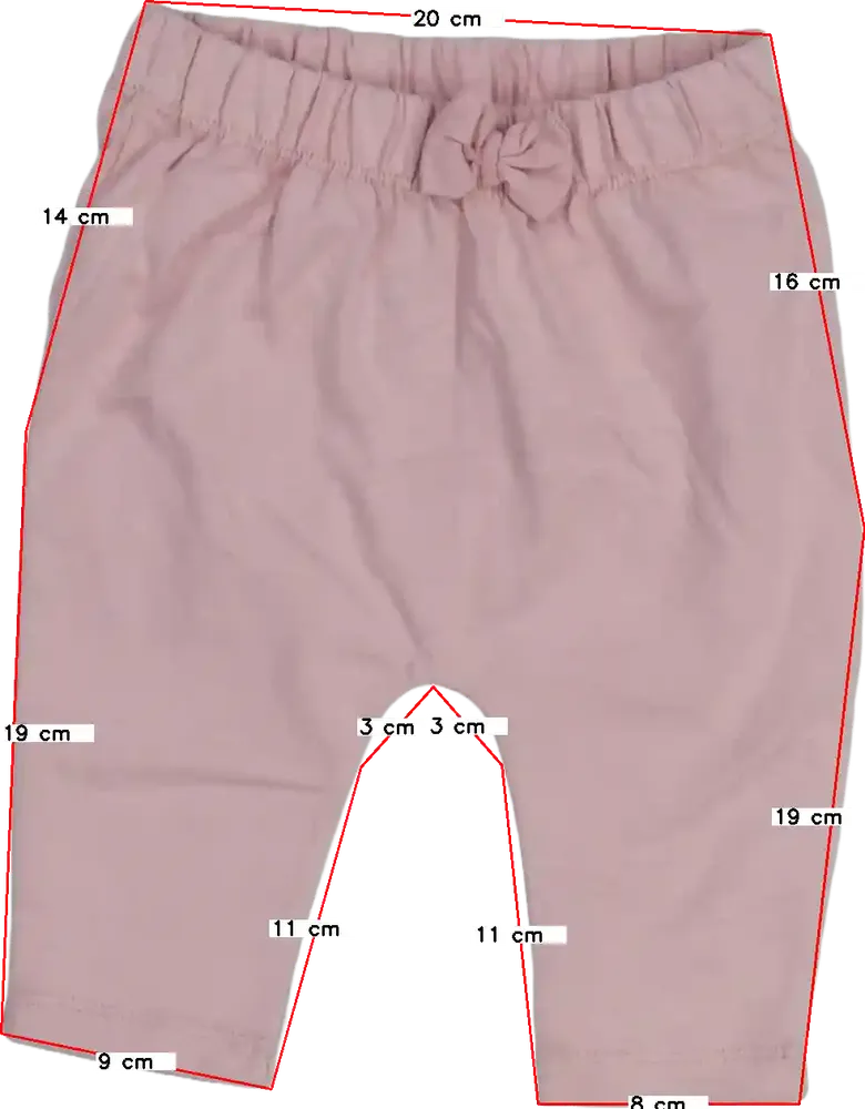 Rózsaszín DopoDopo Baby nadrág EU 62 / UK 0-3 hónap / US 0-3 hónap