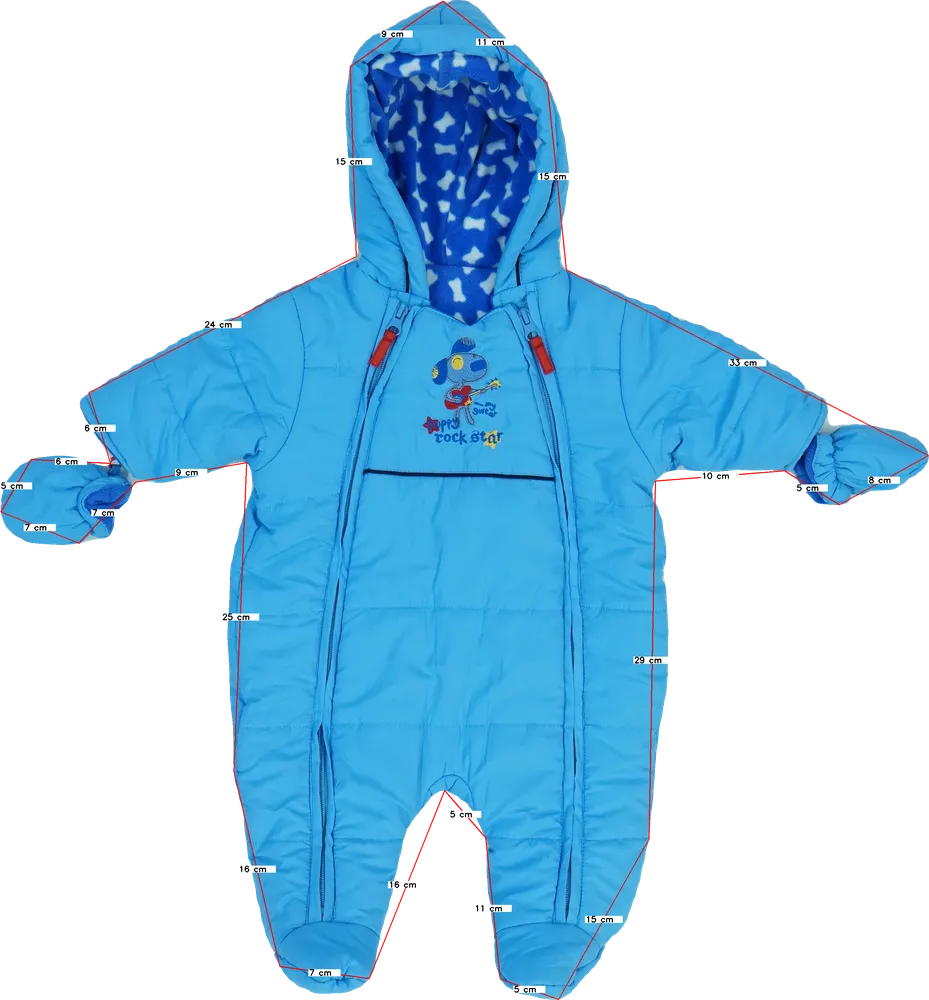 Kék St.Bernard Baby overál EU 68 / UK 3-6 hónap / US 3-6 hónap