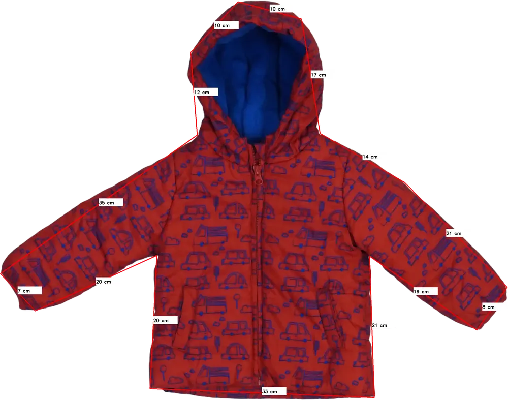 Piros Dunnes Télikabát EU 86 / UK 12-18 hónap / US 18 hónap