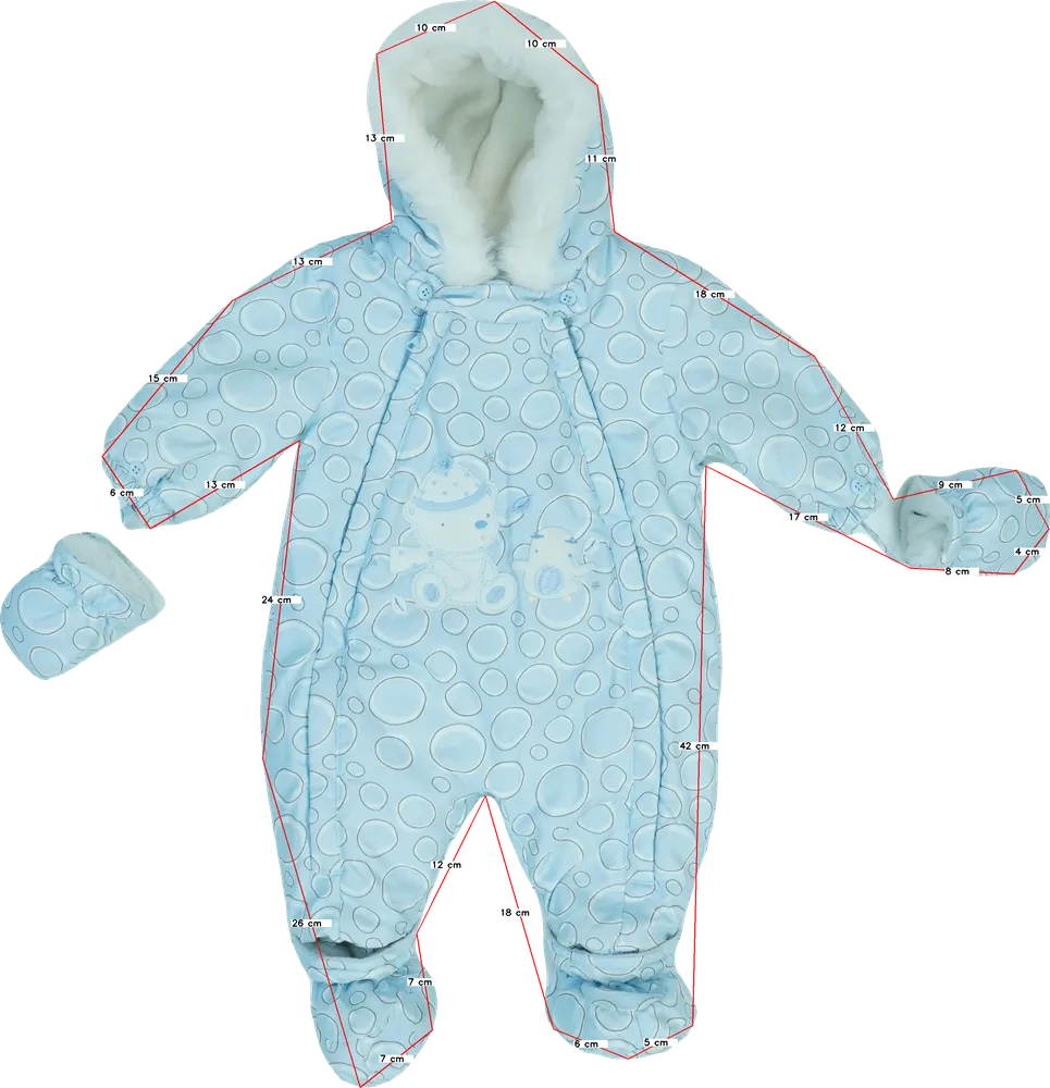 Kék Zip Zap Baby overál EU 68 / UK 3-6 hónap / US 3-6 hónap