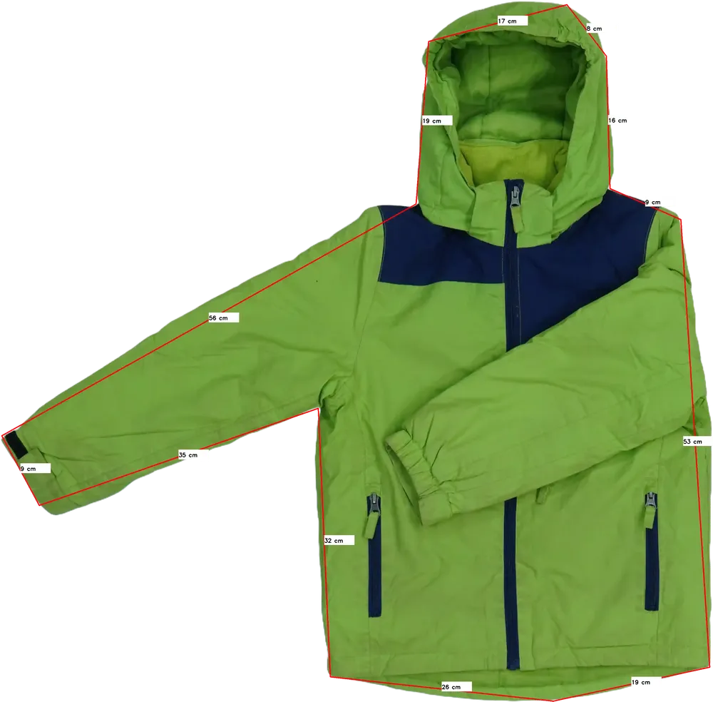 Zöld Crane Átmeneti kabát EU 140 / UK 10 év / US 10 év/L