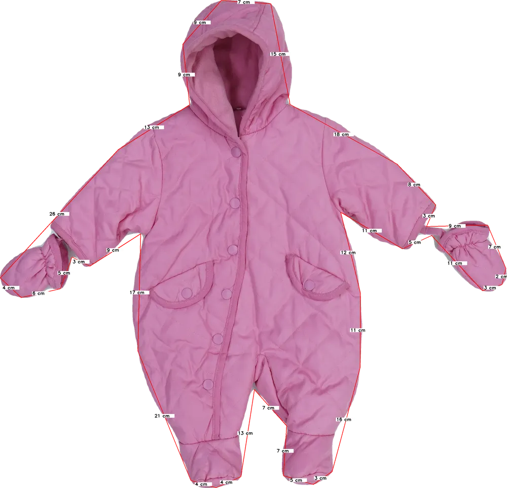 Rózsaszín George Baby overál EU 62 / UK 0-3 hónap / US 0-3 hónap