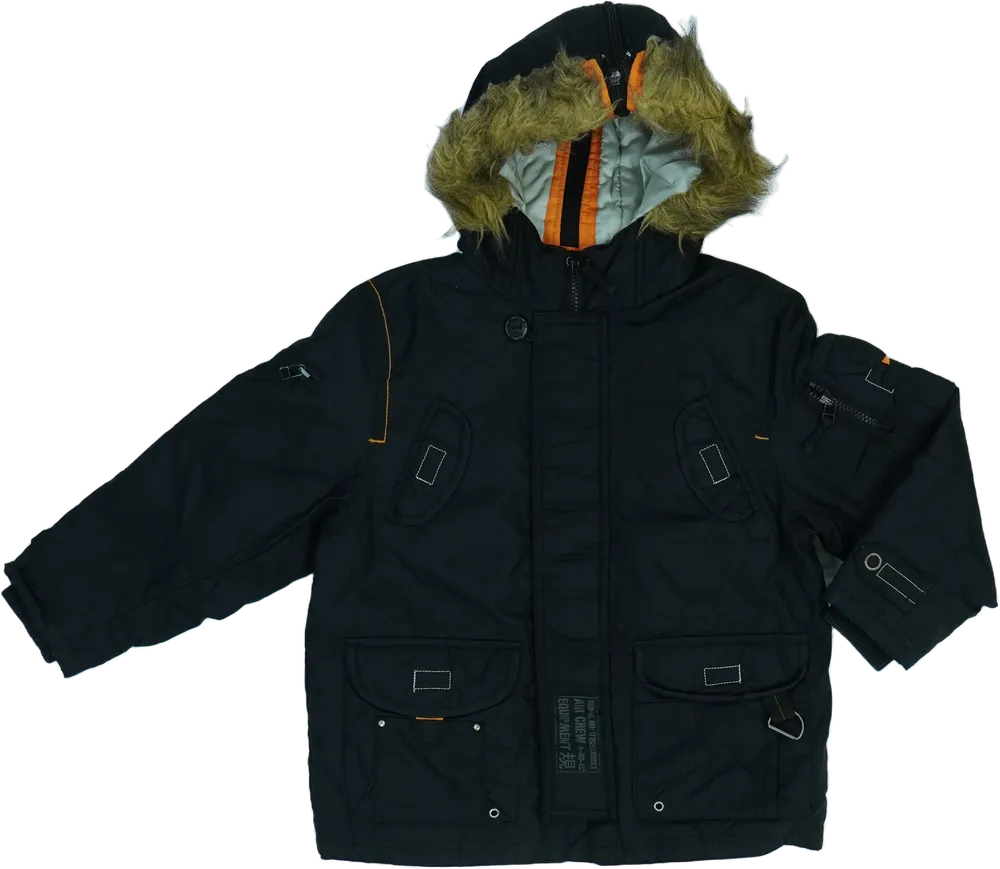 Fekete Next Télikabát EU 110 / UK 5 év / US 5 év/XS