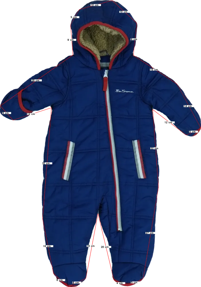 Kék Ben Sherman Baby overál EU 68 / UK 3-6 hónap / US 3-6 hónap