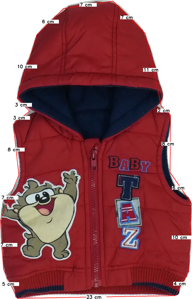 Piros Disney Mellény EU 62 / UK 0-3 hónap / US 0-3 hónap