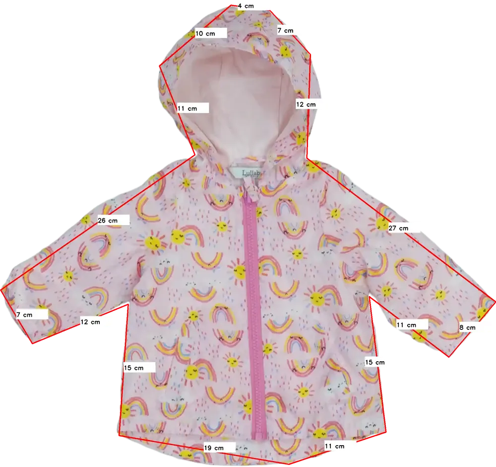 Rózsaszín Lullaby Esőkabát EU 62 / UK 0-3 hónap / US 0-3 hónap
