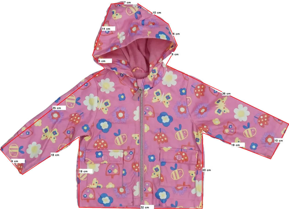 Rózsaszín Nutmeg Esőkabát EU 92 / UK 2 év / US 2T