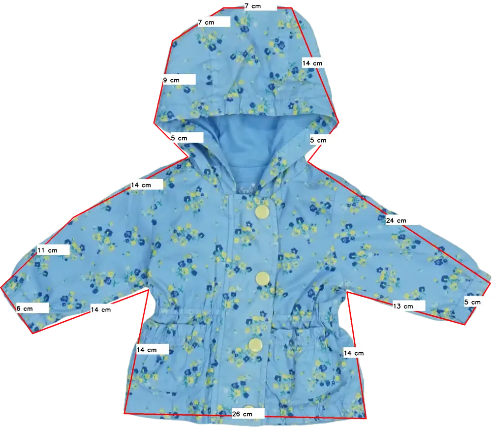 Kék Early Days Széldzseki EU 62 / UK 0-3 hónap / US 0-3 hónap