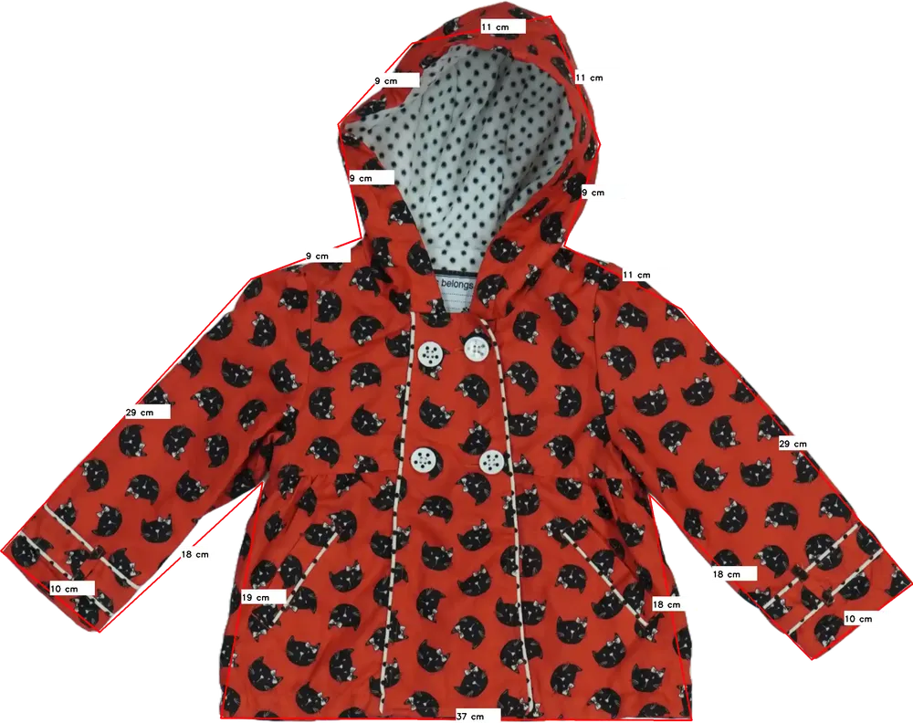 Piros TU Széldzseki EU 86 / UK 12-18 hónap / US 18 hónap