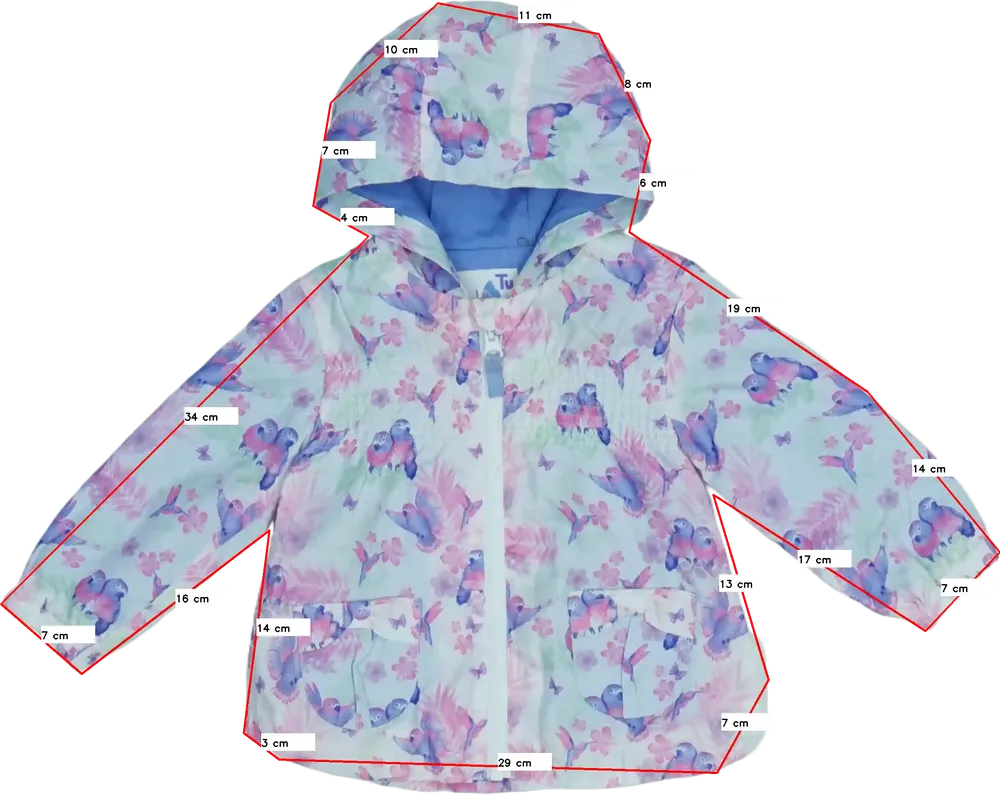 Fehér TU Széldzseki EU 80 / UK 9-12 hónap / US 12 hónap