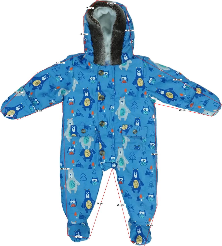 Kék M&amp;Co. Baby overál EU 68 / UK 3-6 hónap / US 3-6 hónap