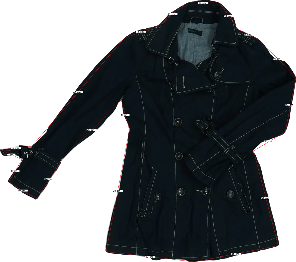 Kék Benetton Átmeneti kabát EU 38