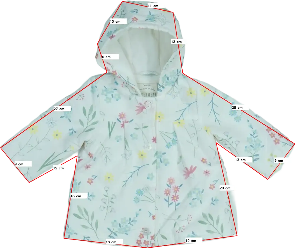 Fehér George Átmeneti kabát EU 74 / UK 6-9 hónap / US 6-9 hónap