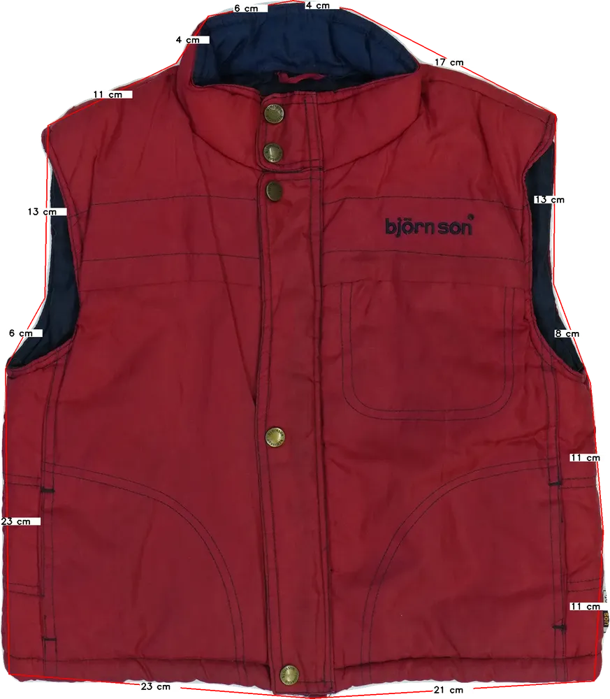 Piros Björnson Mellény EU 104 / UK 4 év / US 4T/XS