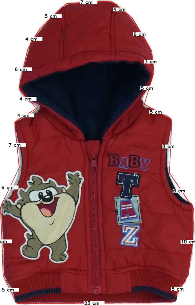 Piros Disney Mellény EU 62 / UK 0-3 hónap / US 0-3 hónap