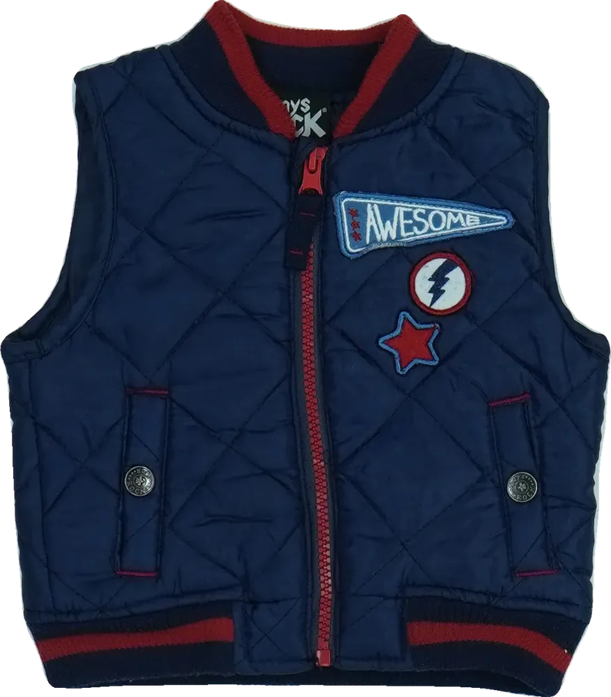 Kék Boys Rock Mellény EU 80 / UK 9-12 hónap / US 12 hónap