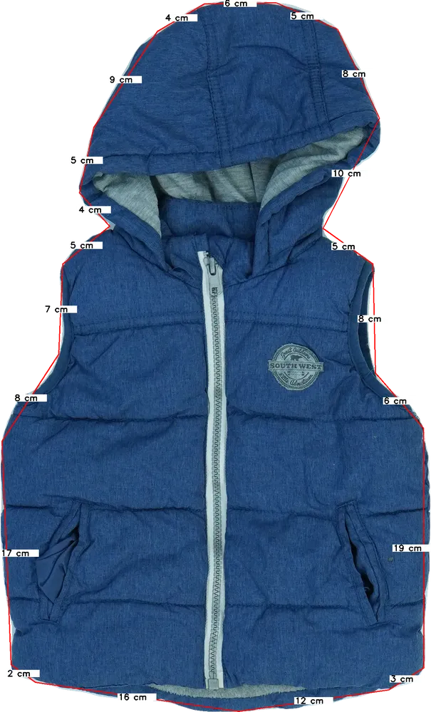 Kék Rebel Mellény EU 92 / UK 2 év / US 2T