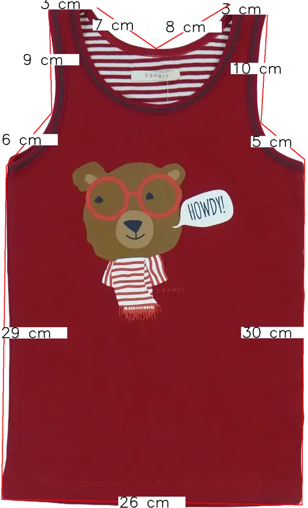 Piros Esprit Fiú / Férfi trikó EU 110 / UK 5 év / US 5 év/XS