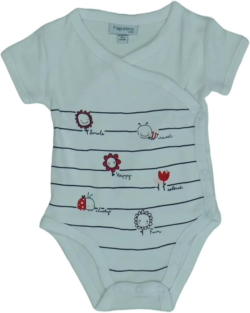 Fehér OVS - Fagottino Rövid ujjú / ujjatlan body EU 50 / UK Újszülött / US Újszülött