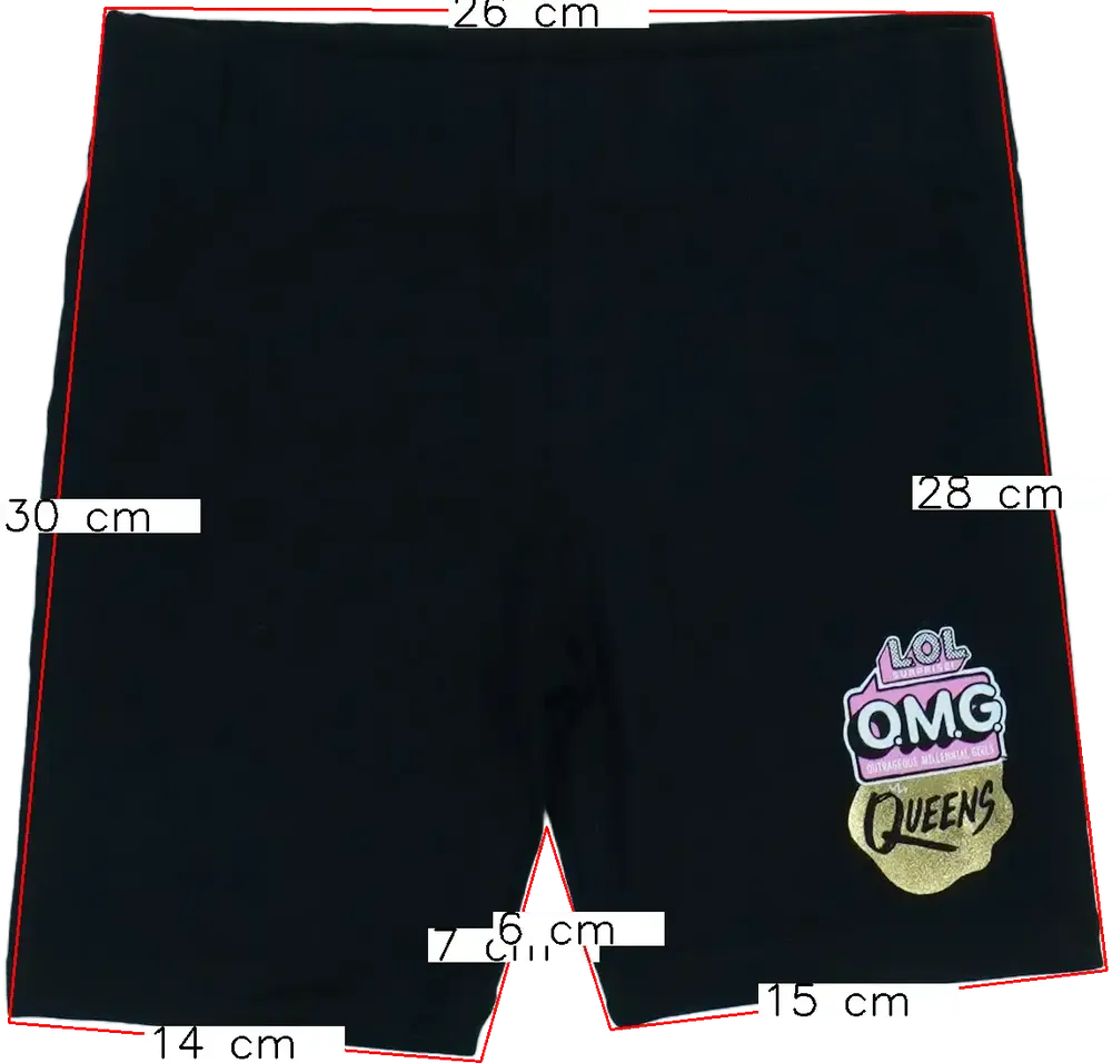 Fekete George Rövidnadrág EU 122 / UK 7 év / US 7 év/M