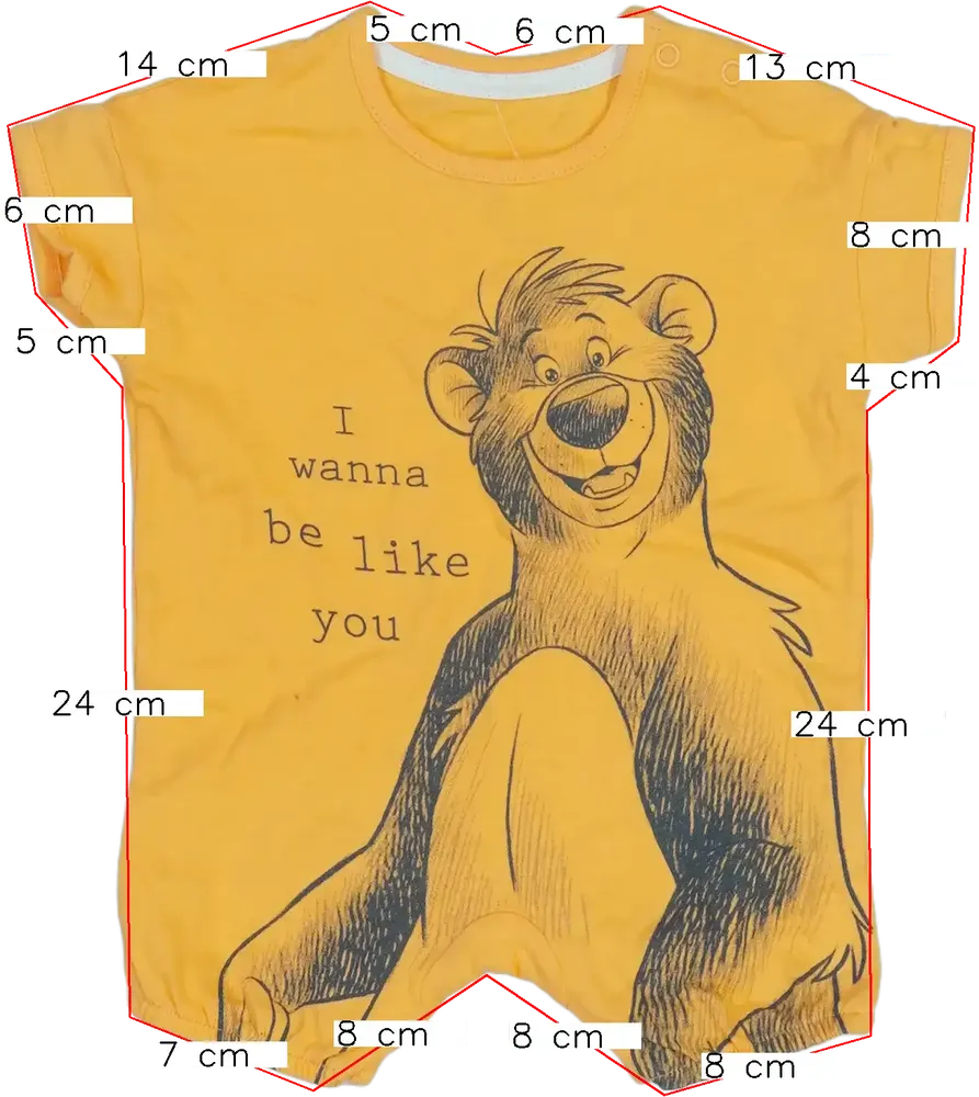 Sárga Disney Napozó EU 62 / UK 0-3 hónap / US 0-3 hónap