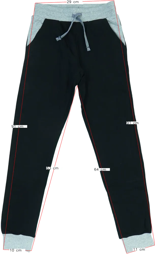 Fekete Basic Collection Melegítőnadrág EU 152 / UK 12 év / US 12 év/L