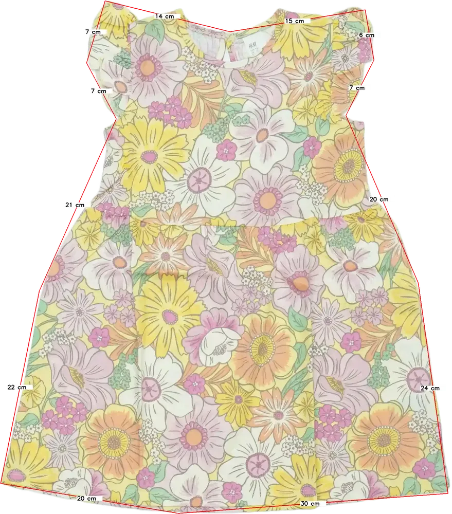 Többszínű H&amp;M Ruha EU 104 / UK 4 év / US 4T/XS