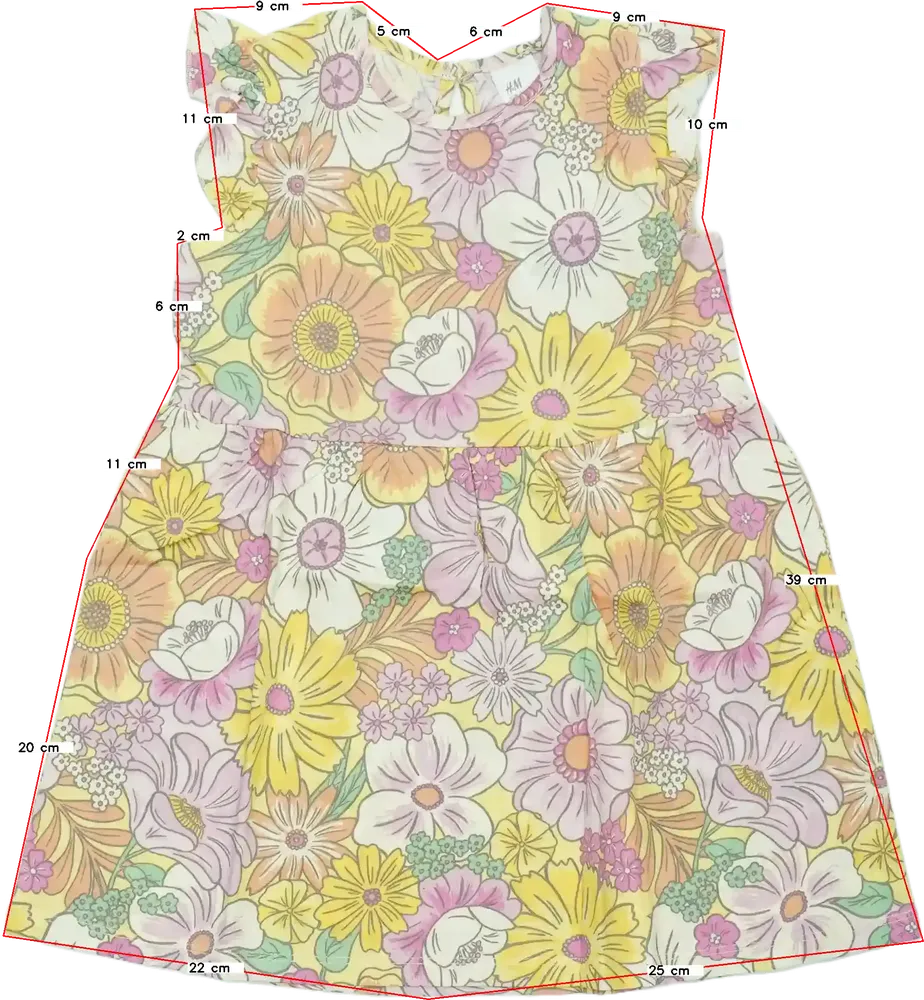 Többszínű H&amp;M Ruha EU 92 / UK 2 év / US 2T