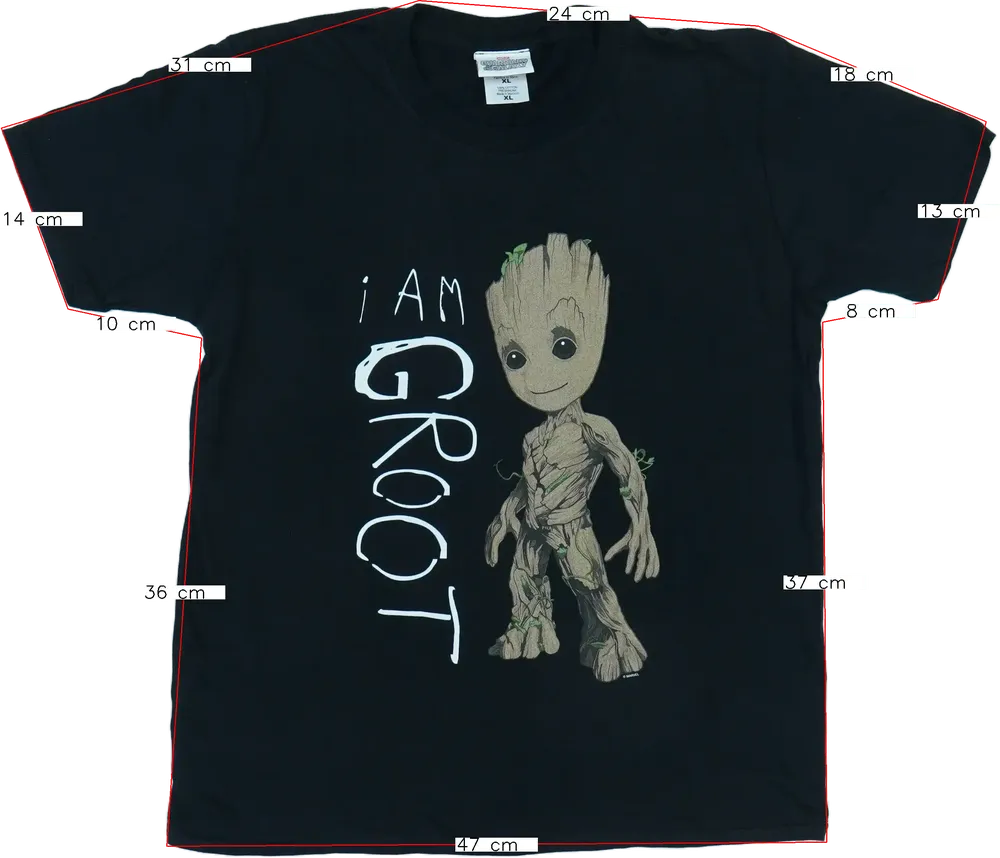 Fekete Marvel Póló EU 164 / UK 14 év / US 14 év/XL