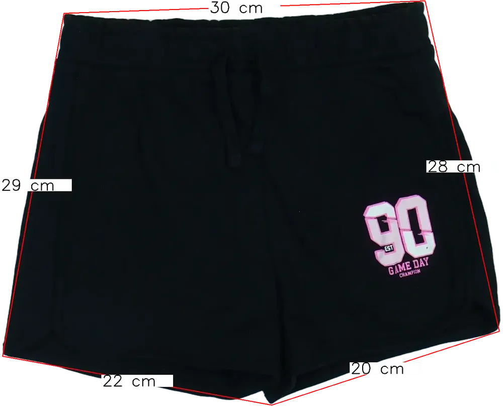 Fekete George Rövidnadrág EU 134 / UK 9 év / US 9 év/L