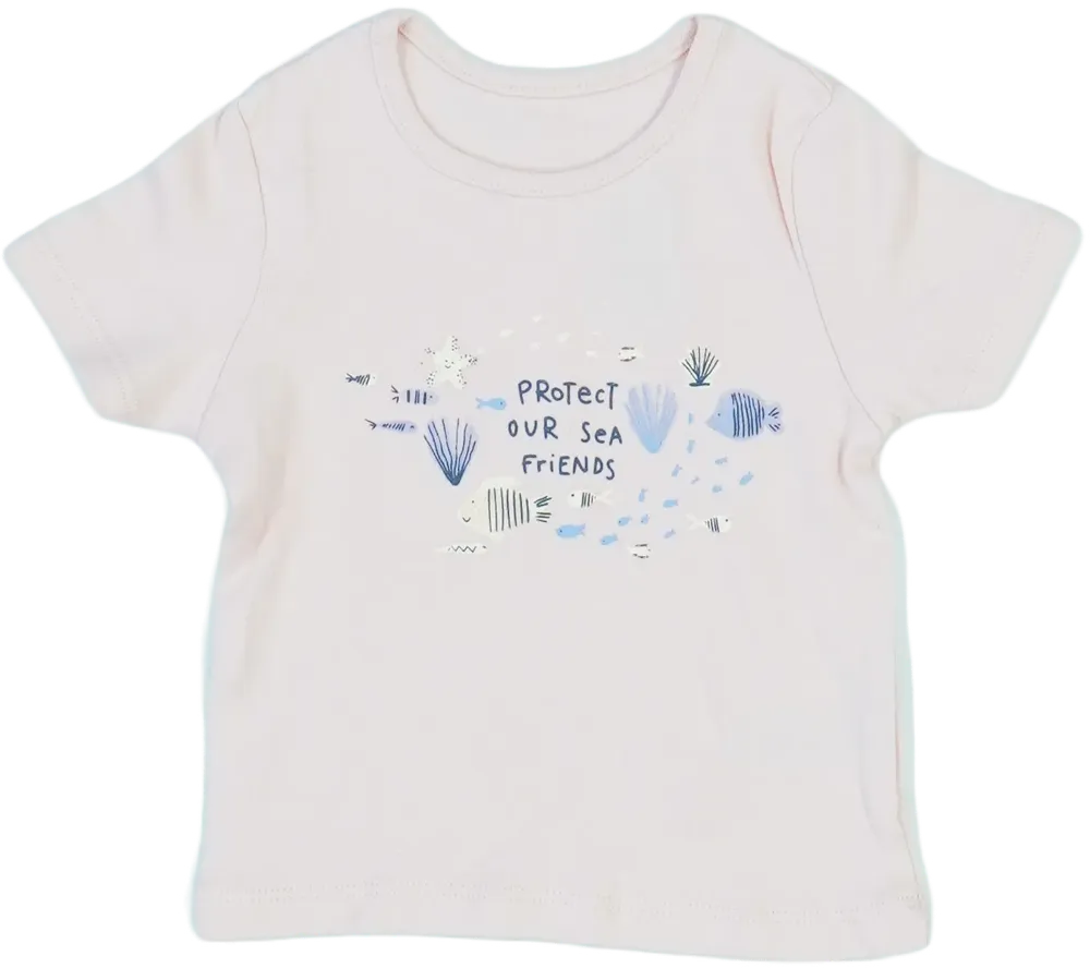 Rózsaszín George Póló EU 68 / UK 3-6 hónap / US 3-6 hónap