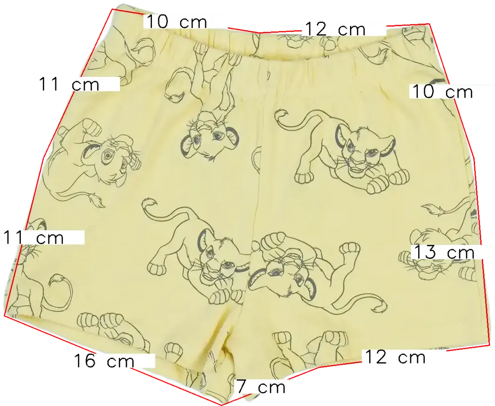 Sárga Disney Rövidnadrág EU 92 / UK 2 év / US 2T