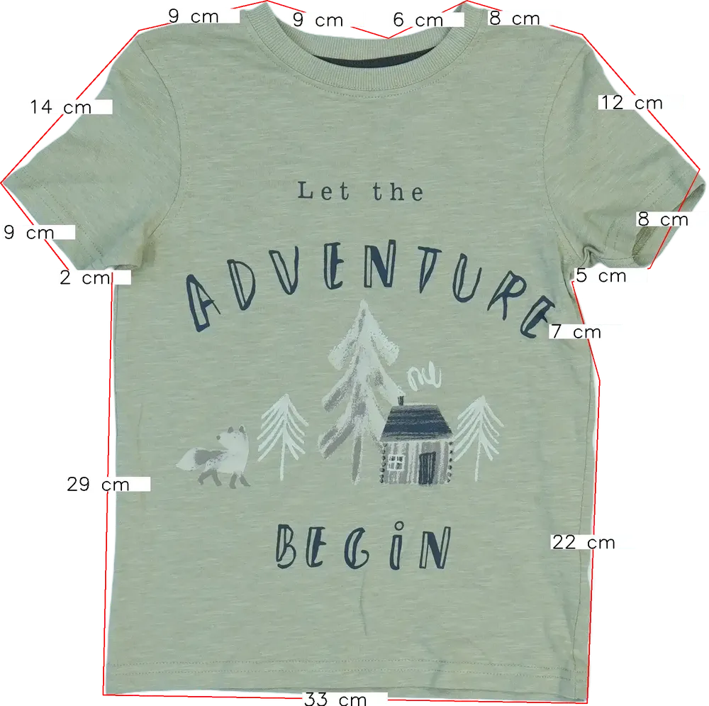 Zöld George Póló EU 116 / UK 6 év / US 6 év/S