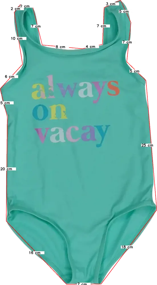 Zöld TU Fürdőruha EU 128 / UK 8 év / US 8 év/M