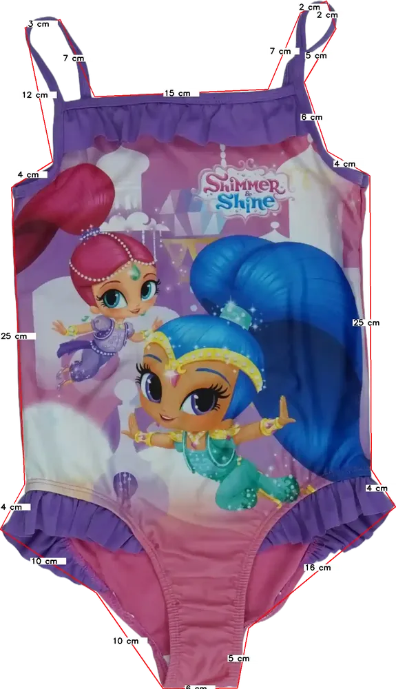 Többszínű Shimmer&amp;Shine Fürdőruha EU 140 / UK 10 év / US 10 év/L