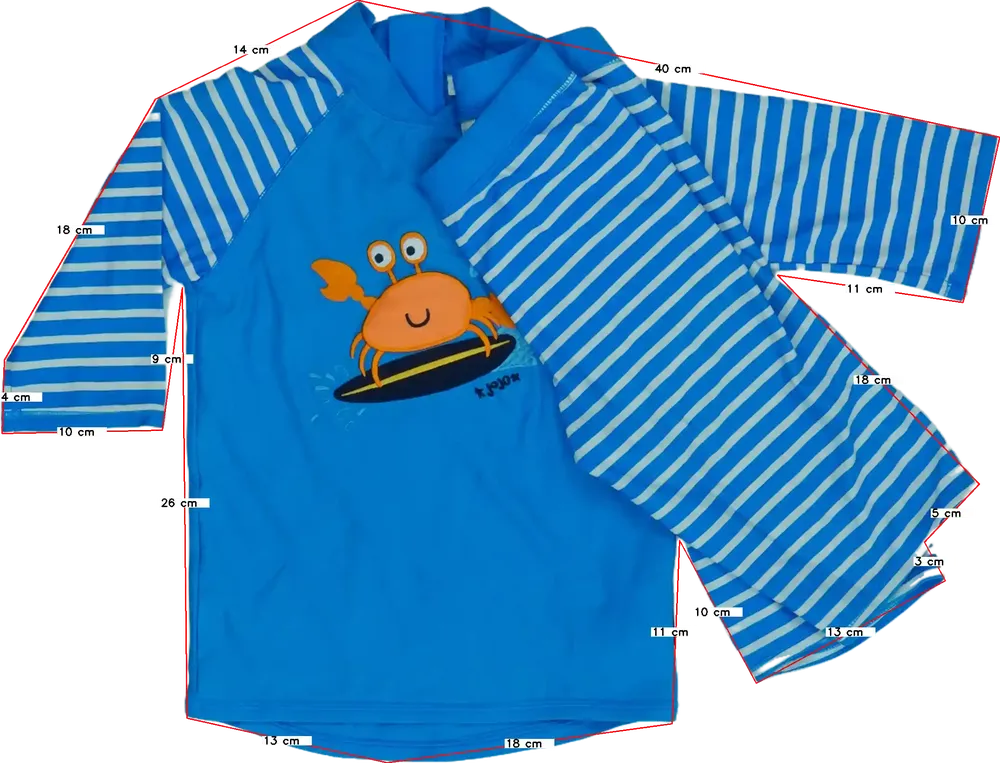 Blue JoJo Maman Bébé Rashguard EU 110 / UK 5 years / US 5 years/XS